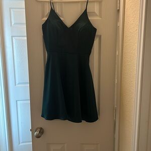 Green cocktail dress